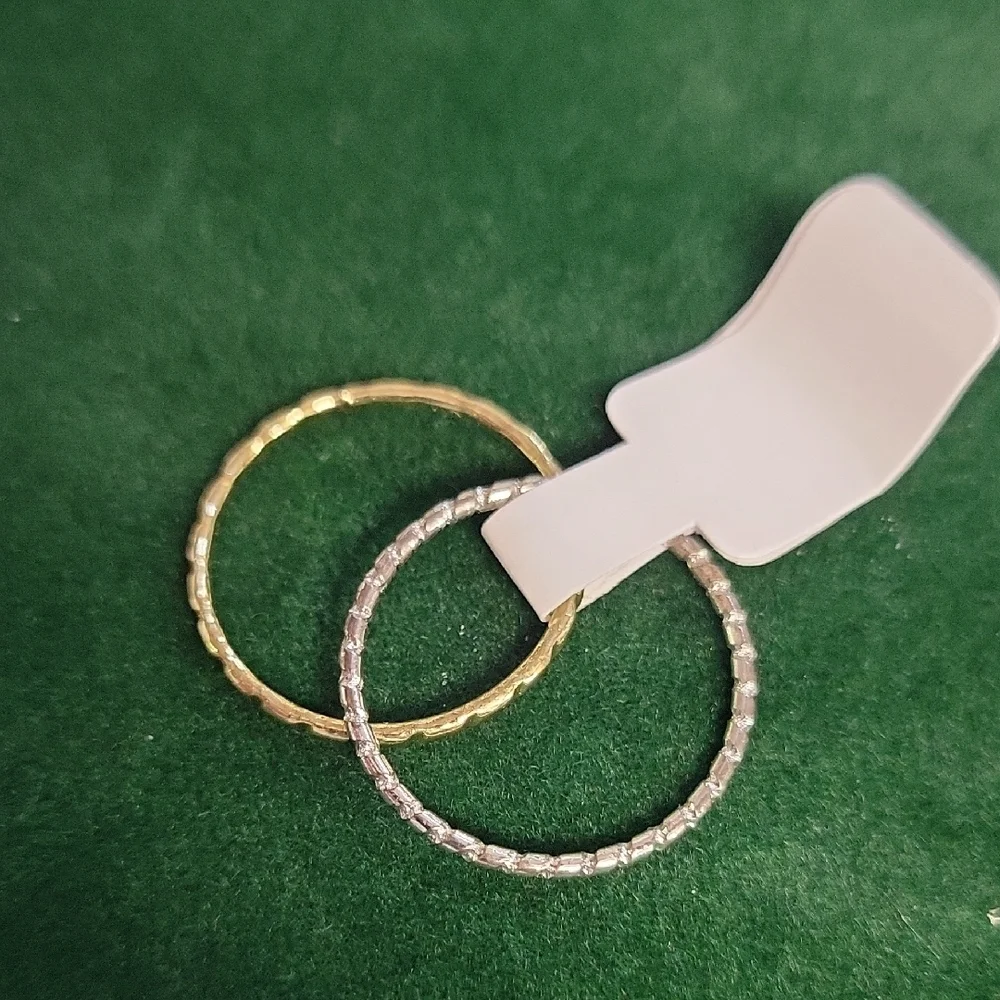 Twisted Rope Gold & Silver Set of 2vRings